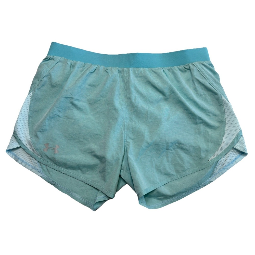 Under Armour HeatGear Shorts Womens Small Blue Running Athletic 3.5"